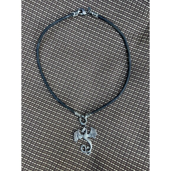 BICO Australia Dragon Charm Pendent Black Waxed Cord 18" Necklace - Picture 3 of 7